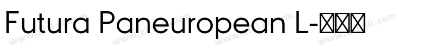 Futura Paneuropean L字体转换 Futura Paneuropean L字体转换